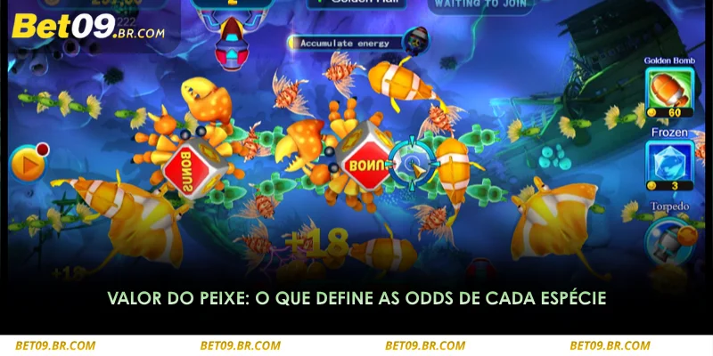 cada espécie possui uma probabilidade específica dentro do jogo