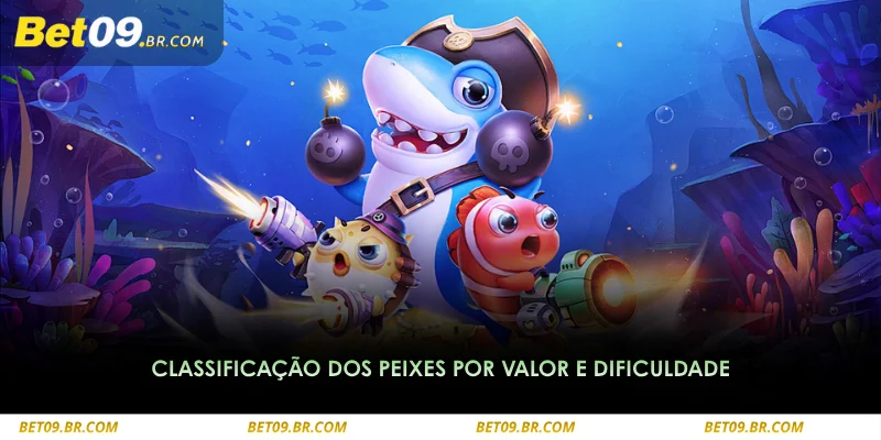 peixes grandes são mais raros e oferecem multiplicadores altos