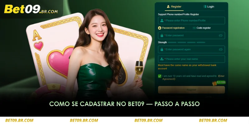 Como se Cadastrar no BET09 - Passo a Passo (2026) 2 preencha seus dados pessoais corretamente no formulário